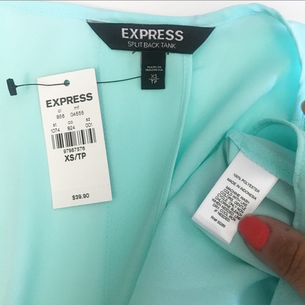 Express mint split back tank - Picture 6 of 6
